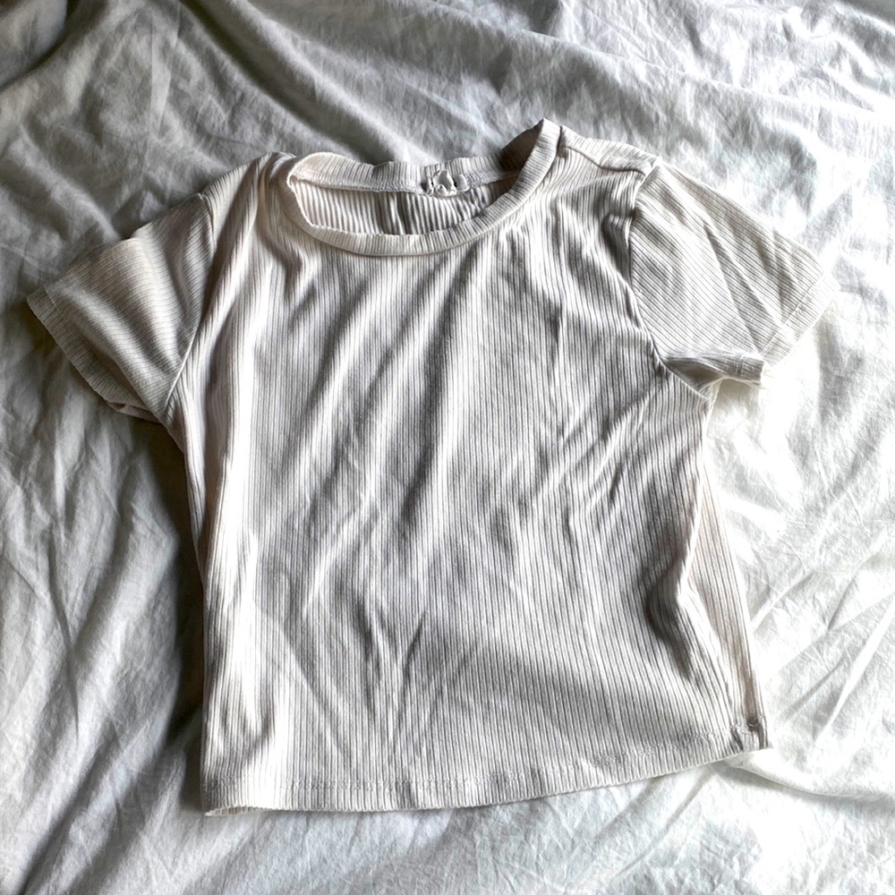 white crop top